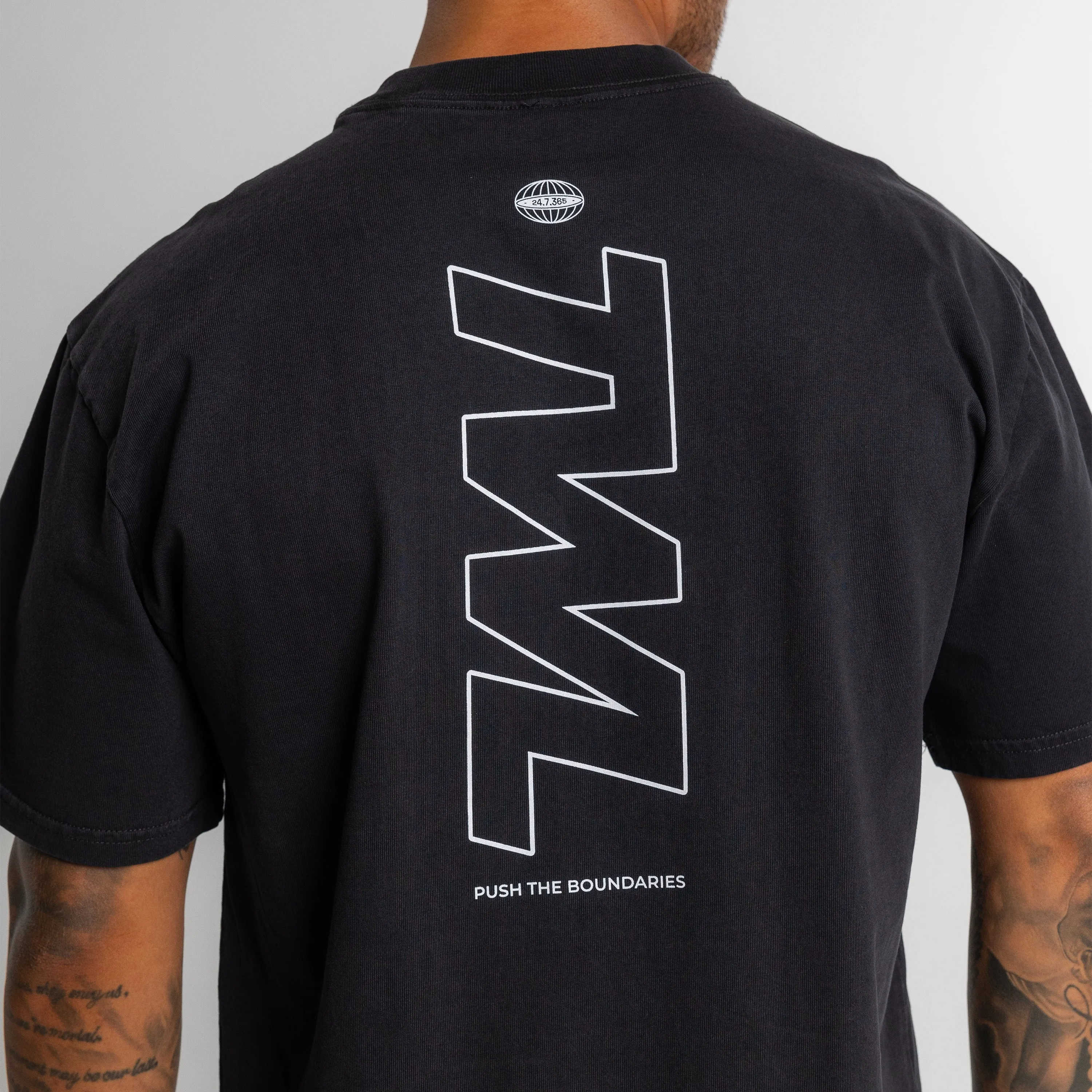 TWL - LIFESTYLE OVERSIZED T-SHIRT - FLEX - FADED BLACK