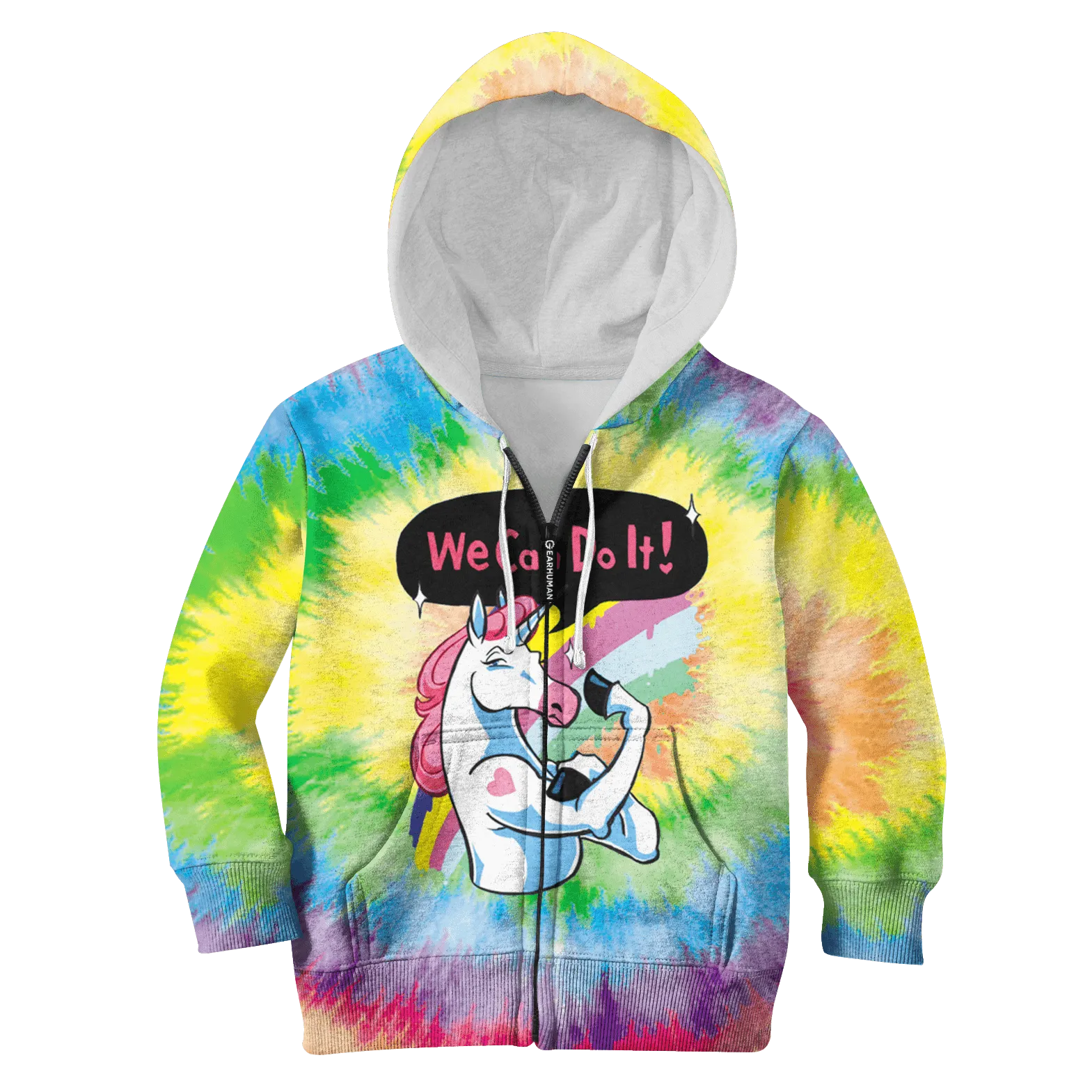 Unicorn We Can Do It Custom Cosplay Kid Hoodie