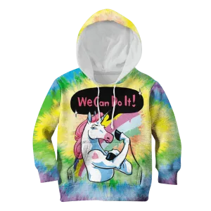 Unicorn We Can Do It Custom Cosplay Kid Hoodie