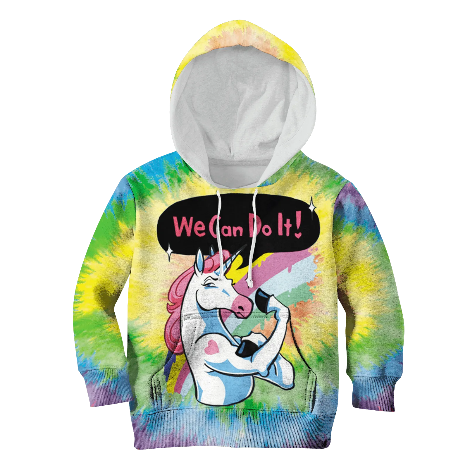 Unicorn We Can Do It Custom Cosplay Kid Hoodie