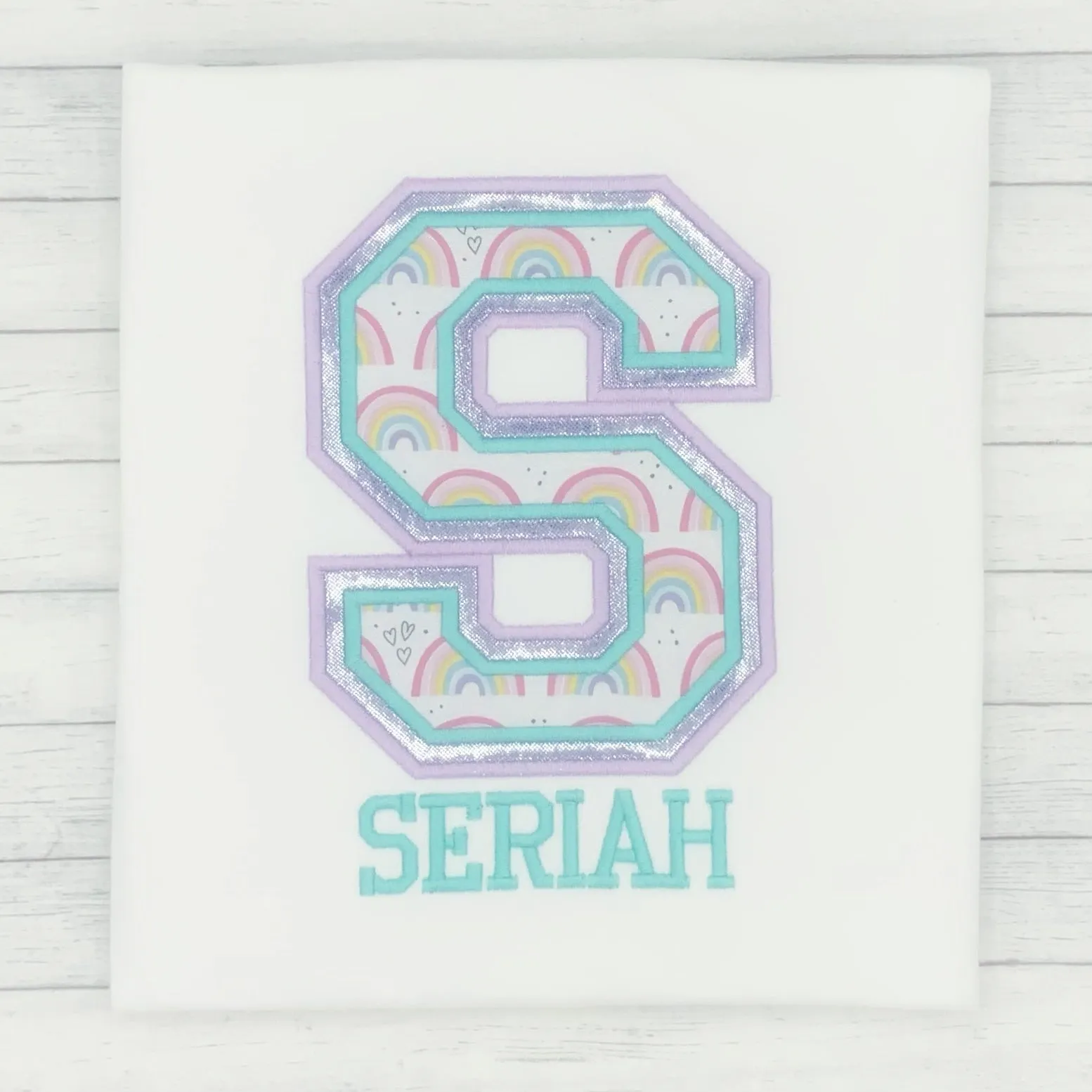 Varsity Rainbow Name Shirt
