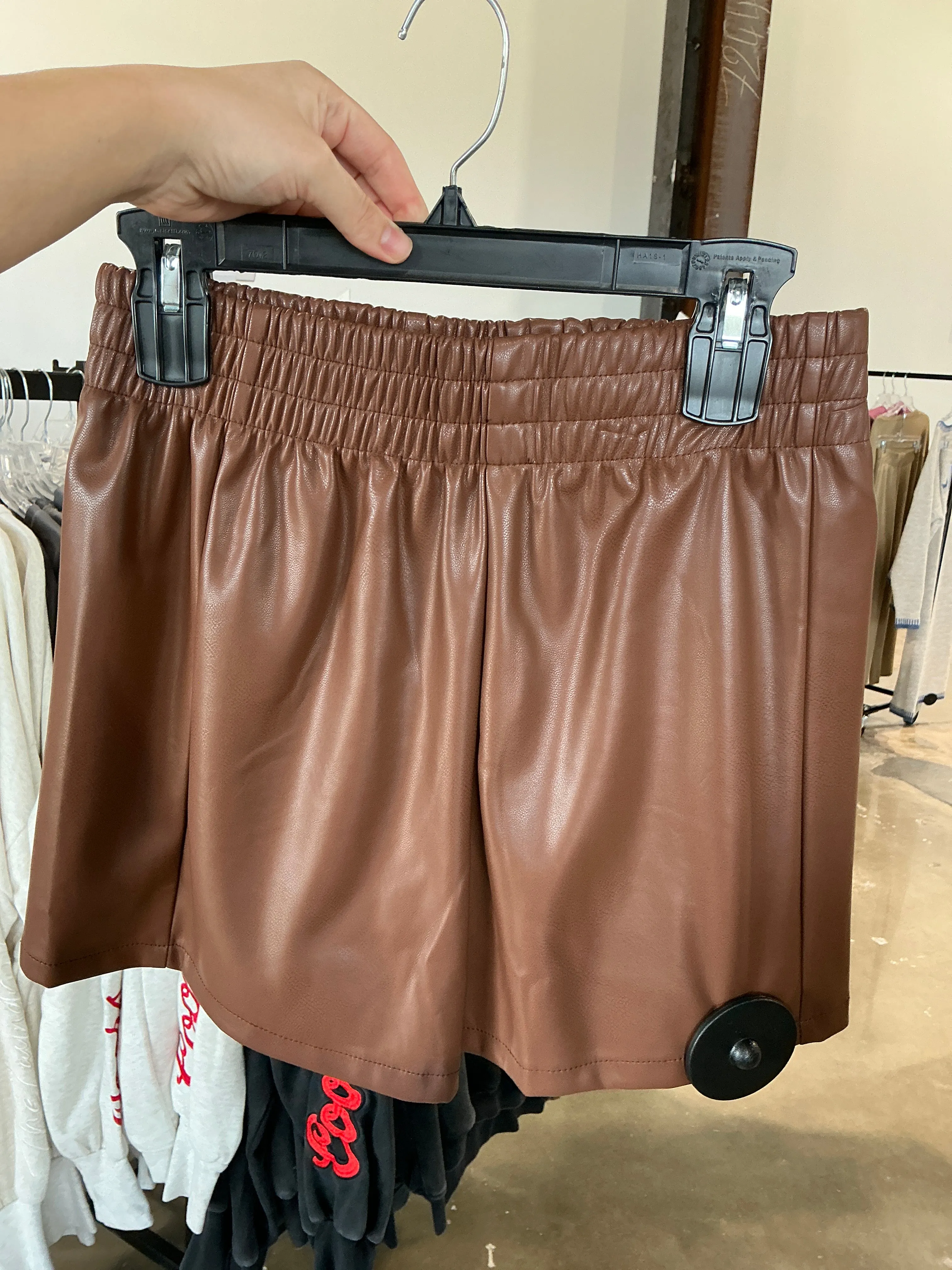 Vegan Leather Shorts