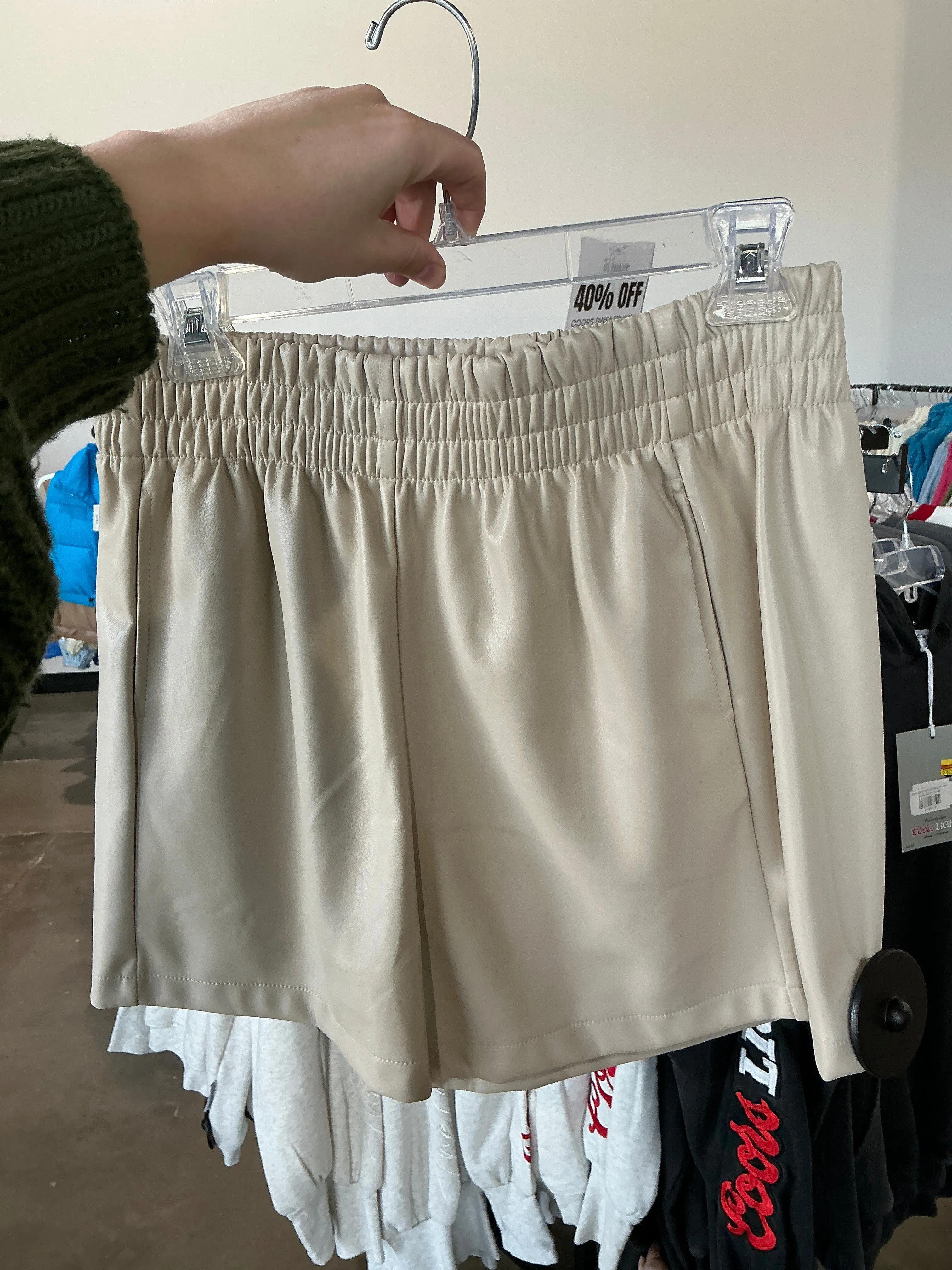 Vegan Leather Shorts