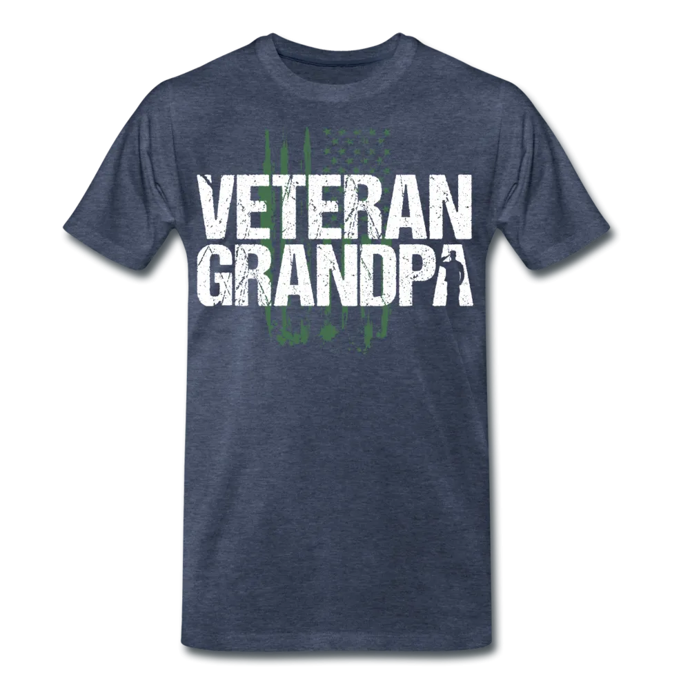 Veteran Grandpa American Flag Men's Premium T-Shirt (CK1910)
