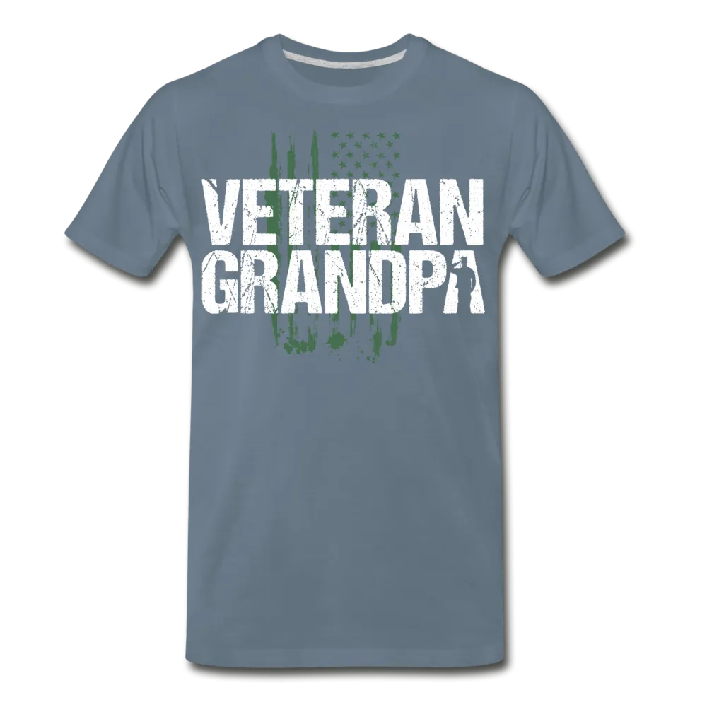 Veteran Grandpa American Flag Men's Premium T-Shirt (CK1910)