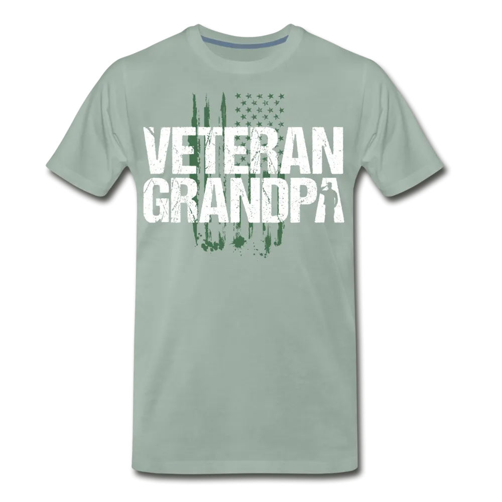 Veteran Grandpa American Flag Men's Premium T-Shirt (CK1910)