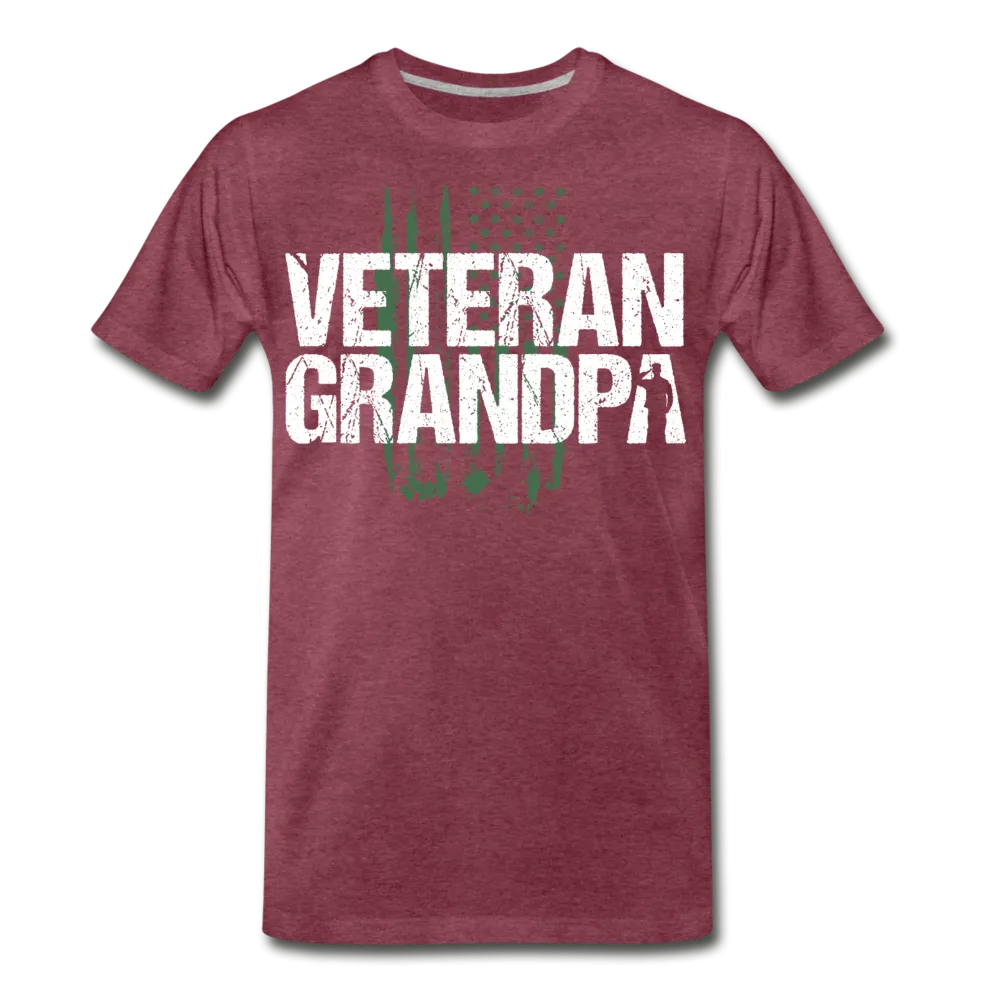 Veteran Grandpa American Flag Men's Premium T-Shirt (CK1910)