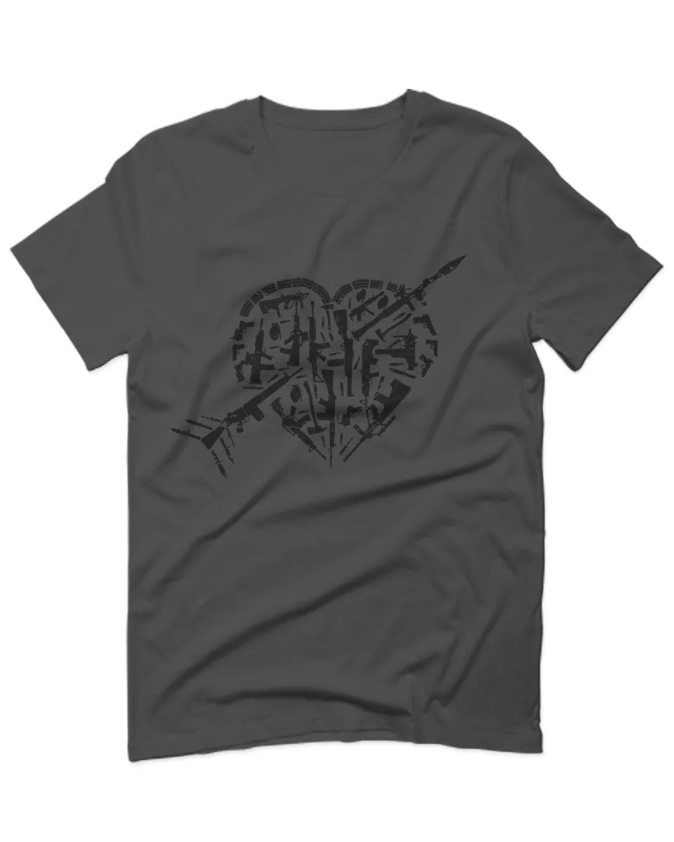 VICES AND VIRTUESS Second Amendment American Gun Rights arms Weapon Heart USA For men T Shirt