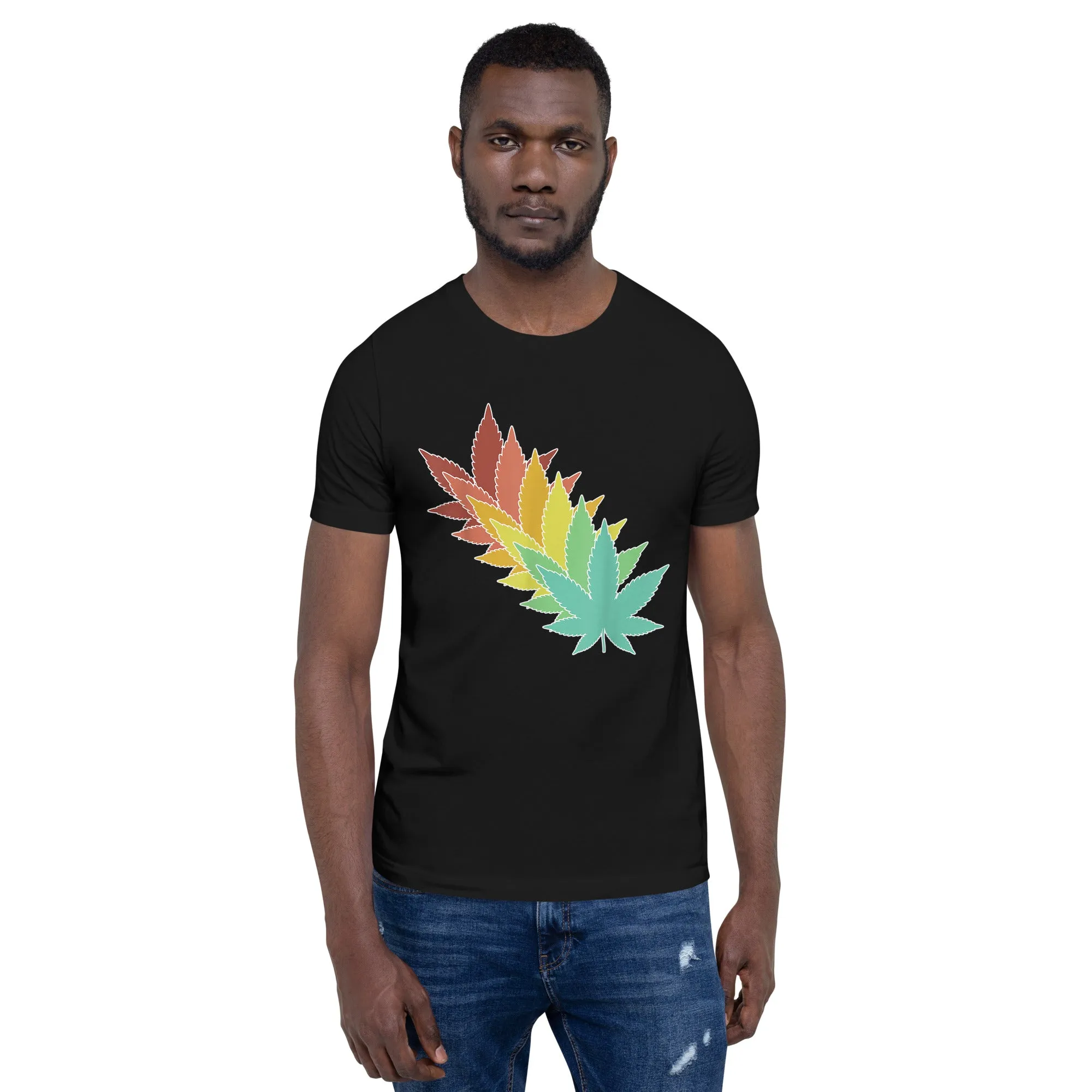 Vintage-Retro-Marijuana-Leaves-Weed-Unisex t-shirt