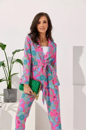 Waist-Bound Structured Blazer Jacket