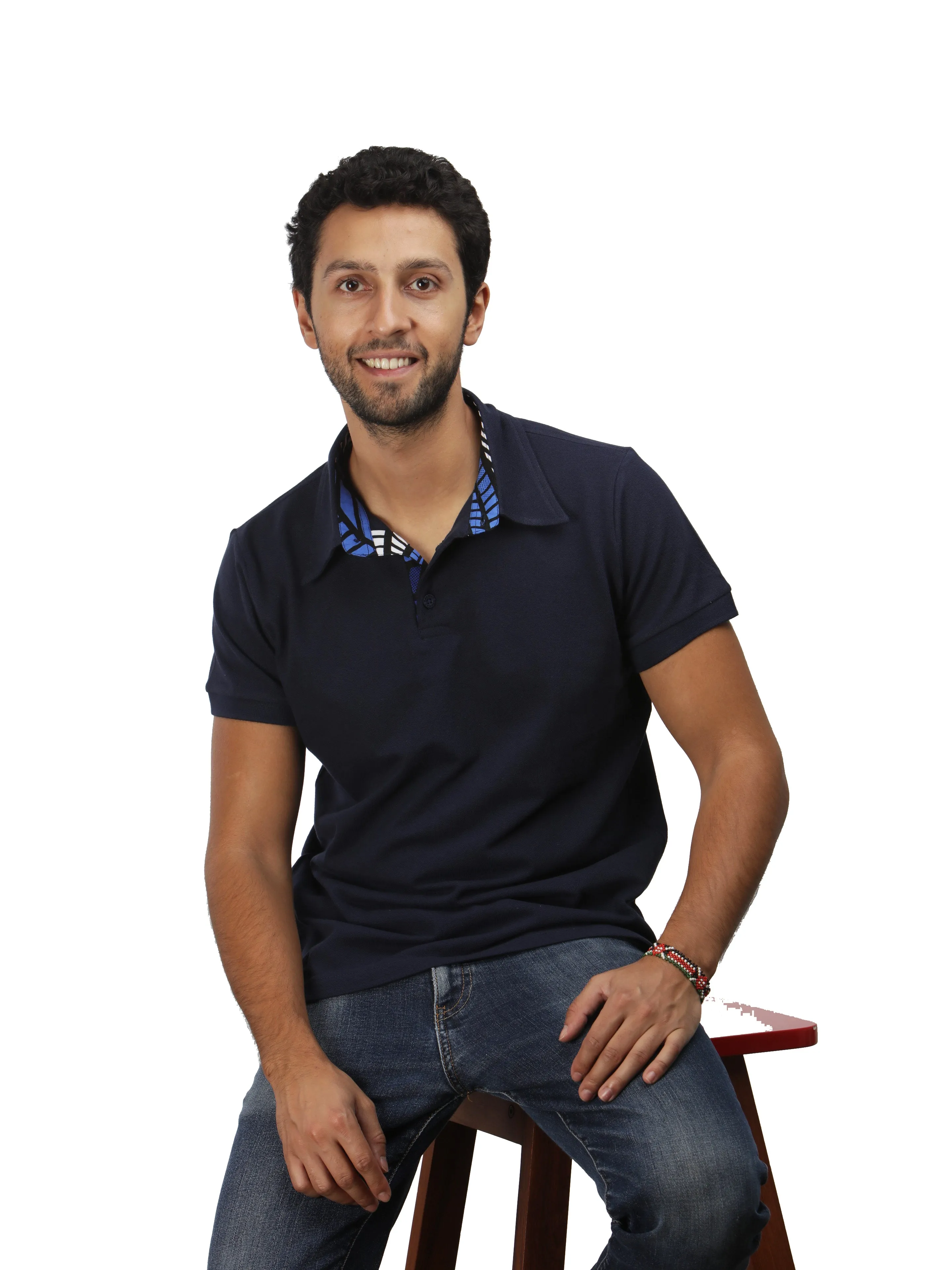 Wakanda Polo-Shirt With collar Kitenge Detail
