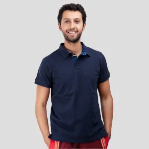 Wakanda Polo-Shirt With collar Kitenge Detail