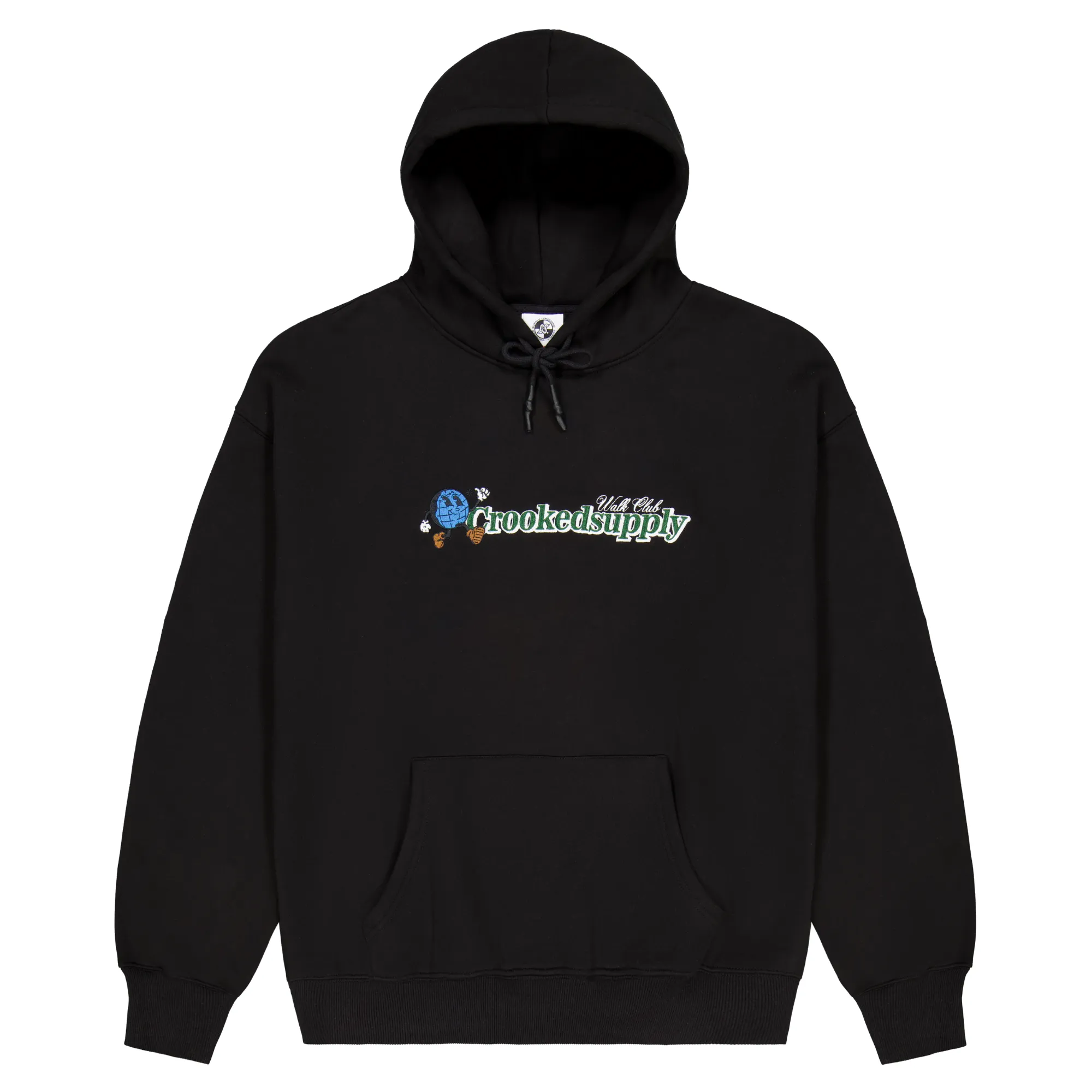 Walk Club Hoodie - Black (Embroidered Logo)