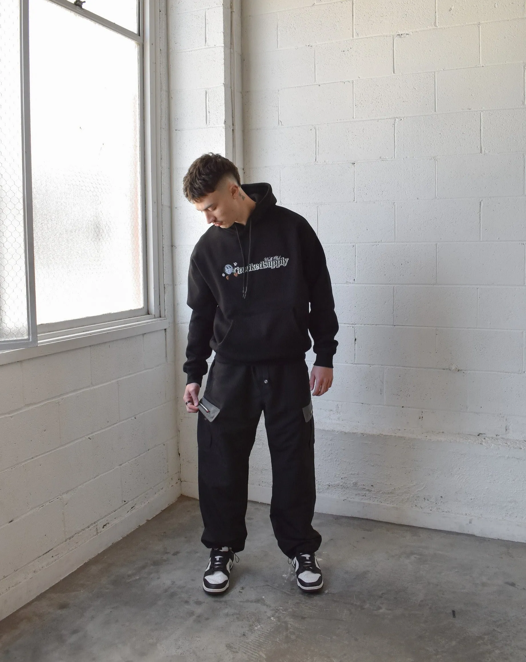 Walk Club Hoodie - Black (Embroidered Logo)