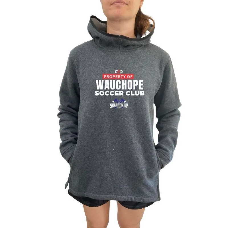 Wauchope Soccer Club Stock Cotton Fleece Hoodie Dark Grey Marle