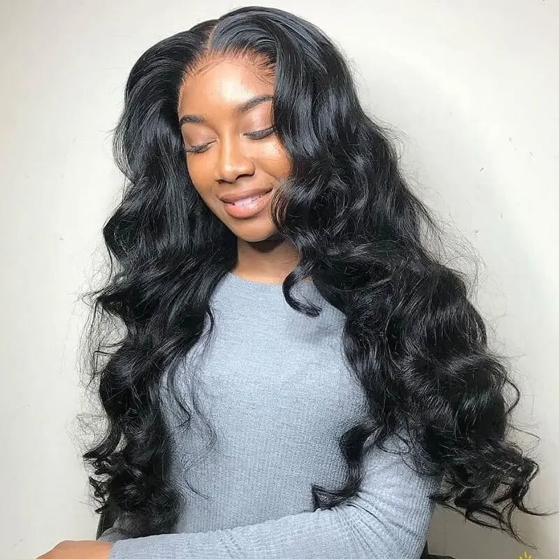 Wavymy Loose Wave 4x4 HD Lace Closure Wigs Hand Tied Hair Line Human Hair Wigs