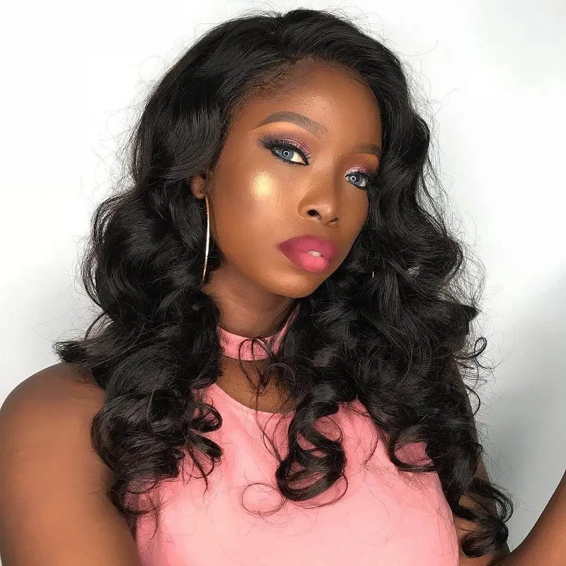 Wavymy Loose Wave 4x4 HD Lace Closure Wigs Hand Tied Hair Line Human Hair Wigs