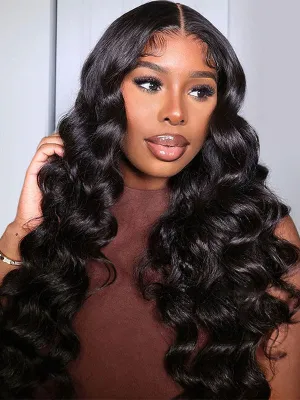 Wavymy Loose Wave 4x4 HD Lace Closure Wigs Hand Tied Hair Line Human Hair Wigs