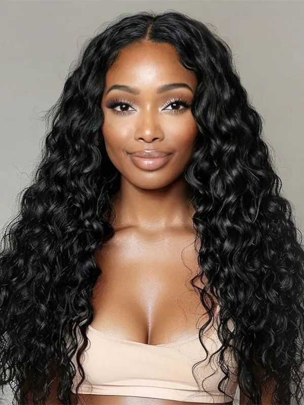 Wavymy Loose Wave 4x4 HD Lace Closure Wigs Hand Tied Hair Line Human Hair Wigs