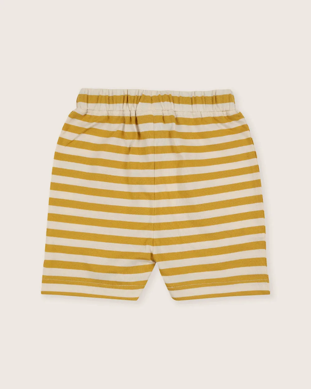 Wide Stripe Mustard Shorts