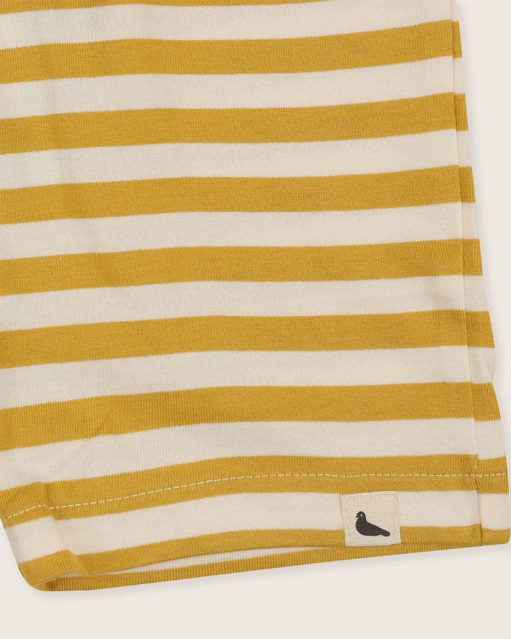 Wide Stripe Mustard Shorts