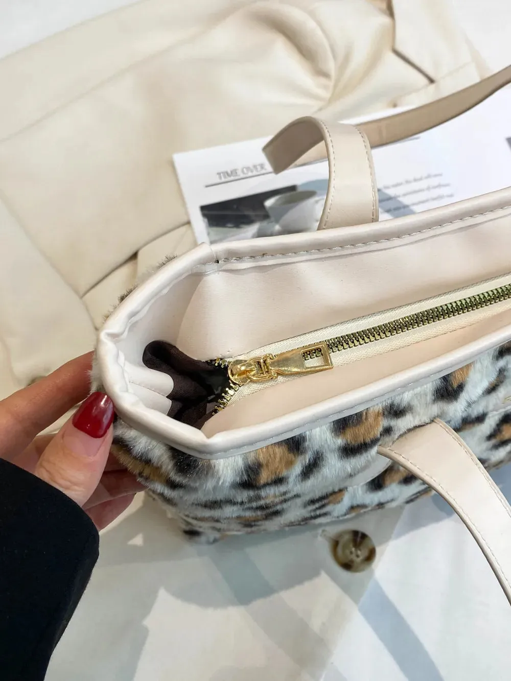 Wild Whisper Leopard Faux Fur Tote