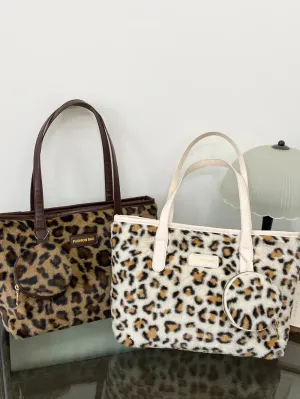 Wild Whisper Leopard Faux Fur Tote