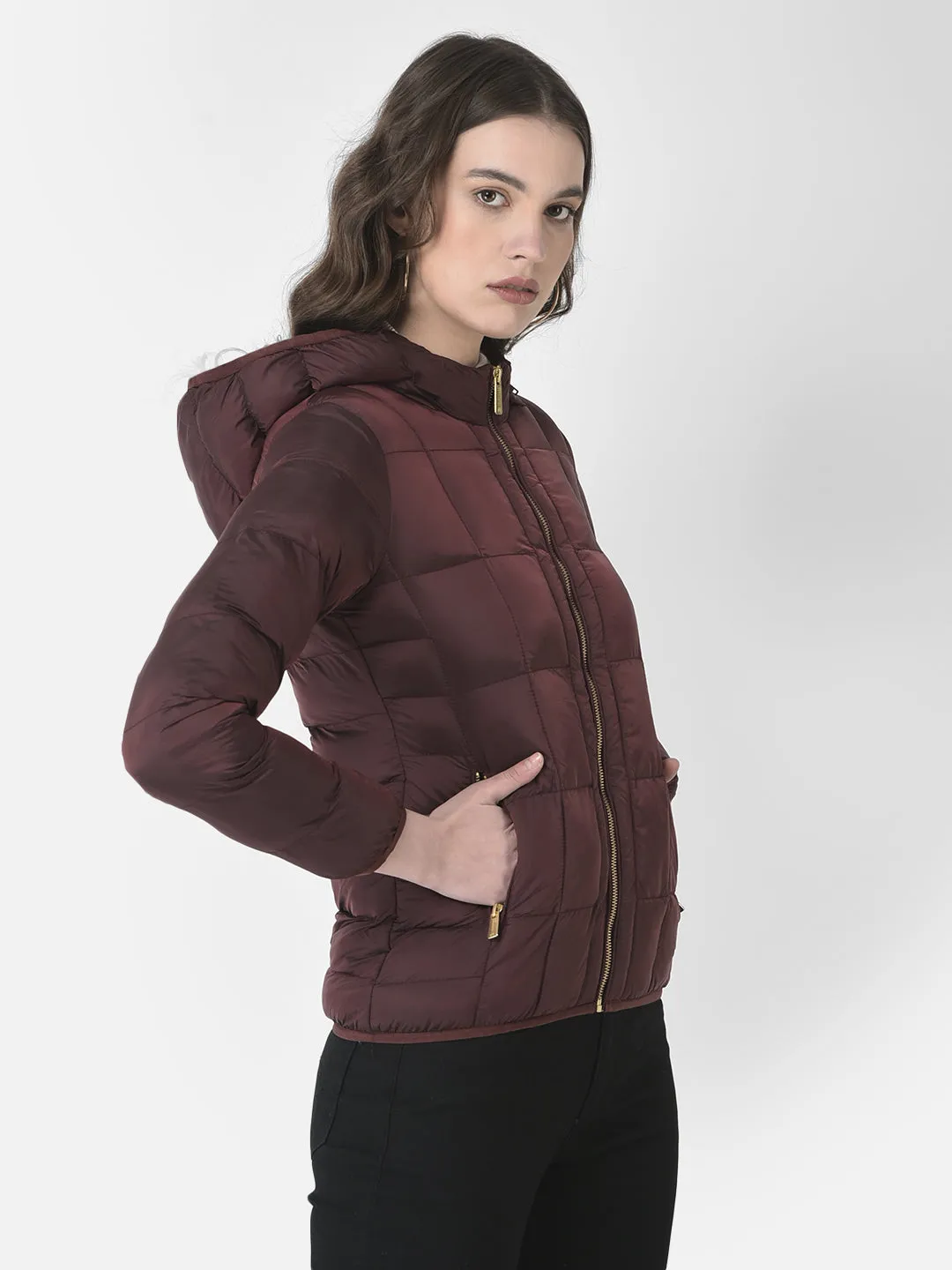Wine Padded Jacket