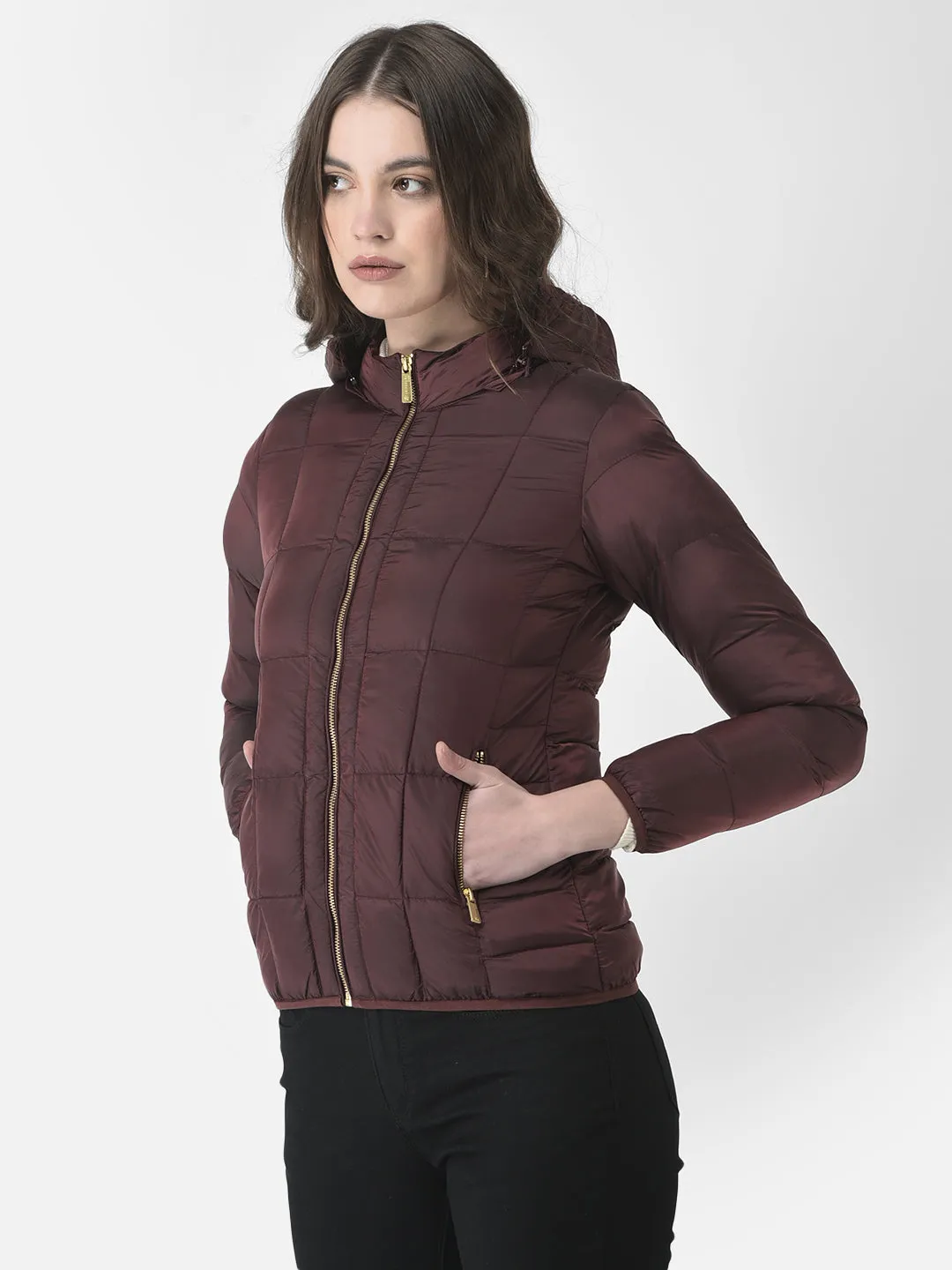 Wine Padded Jacket