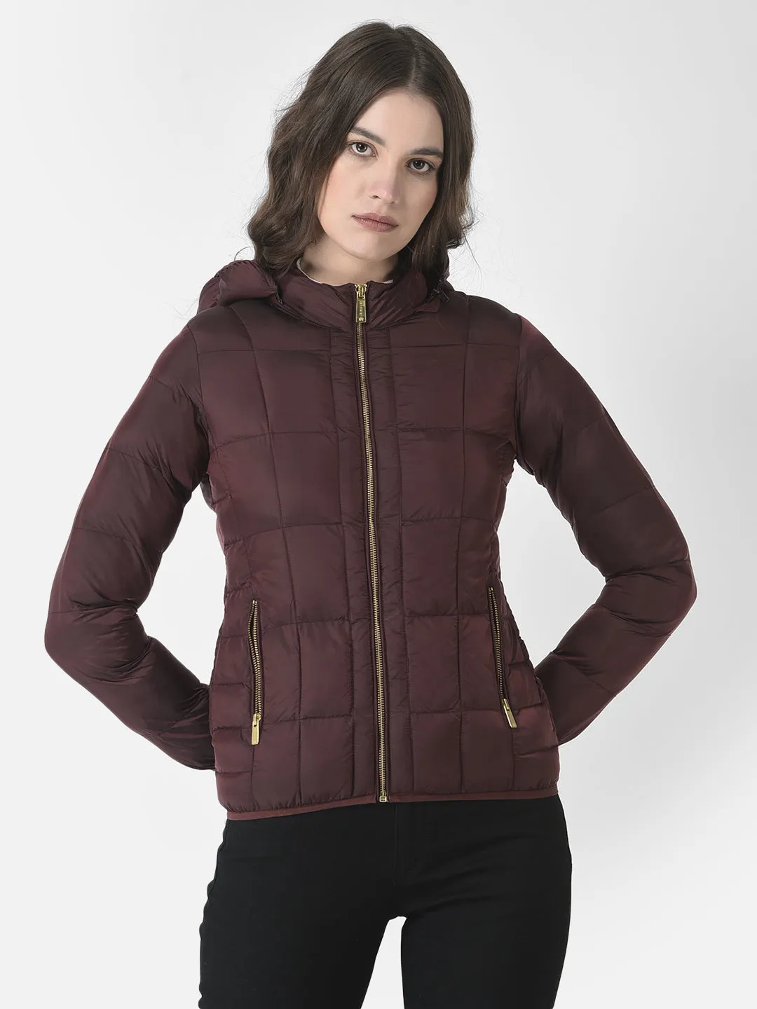 Wine Padded Jacket