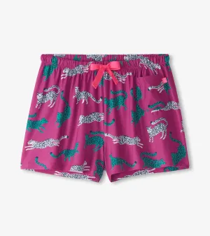Women's Cheetah Pajama Shorts