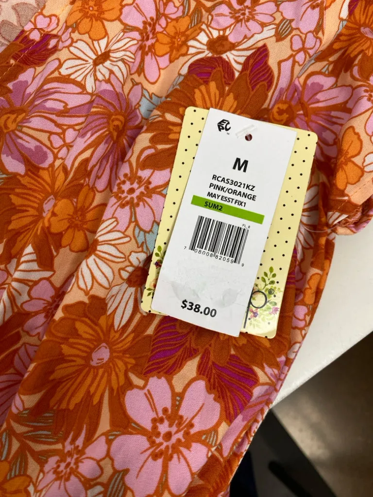 Womens Size Med Misses Orange BeBop NWT Romper
