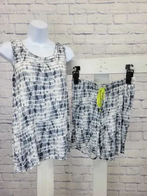XSMALL GREY A593298 Cuddl Duds Smooth Jersey Tank and Shorts Pajama Set