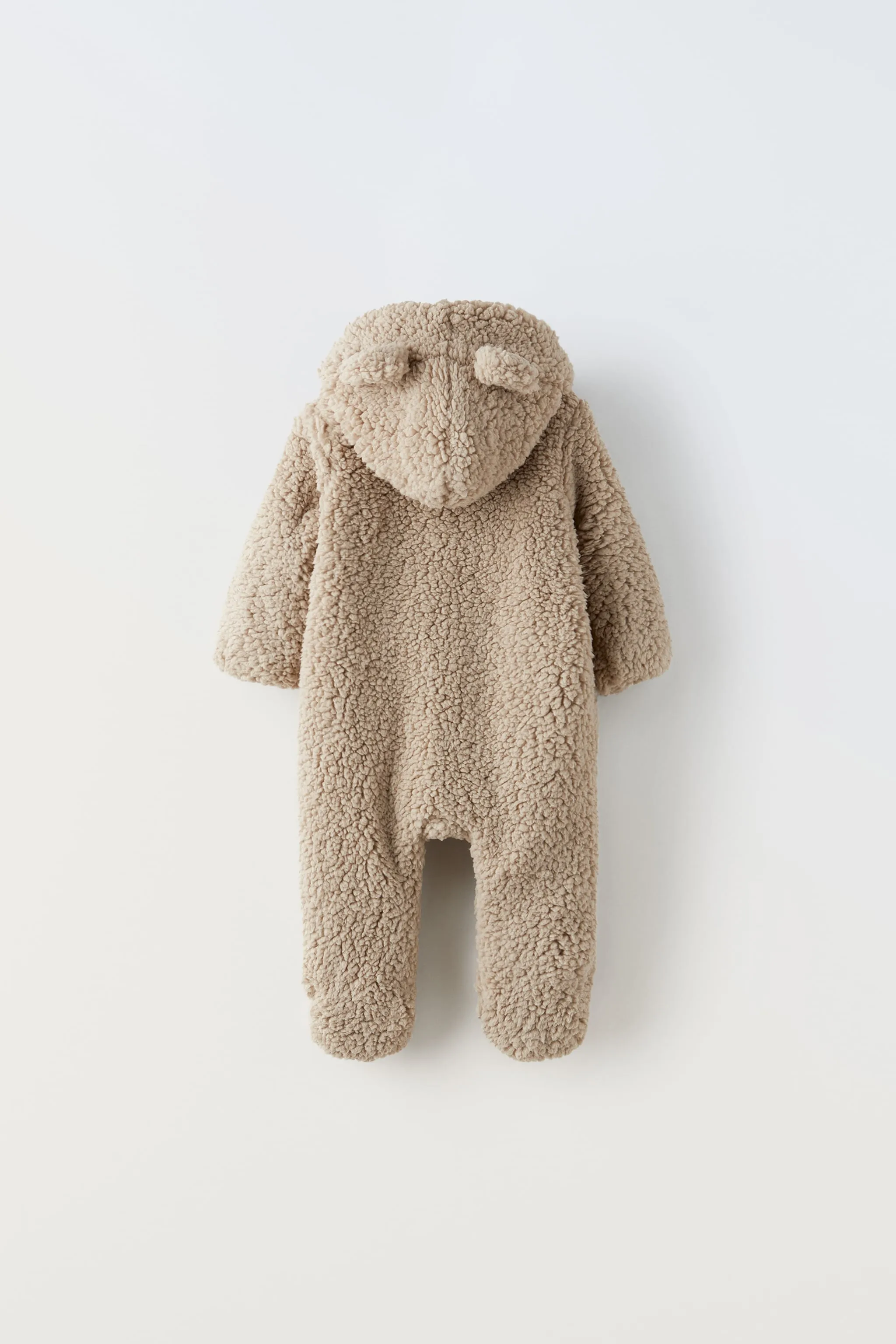 ZR Faux Shearling Brown Overall Romper Snowsuit #12854